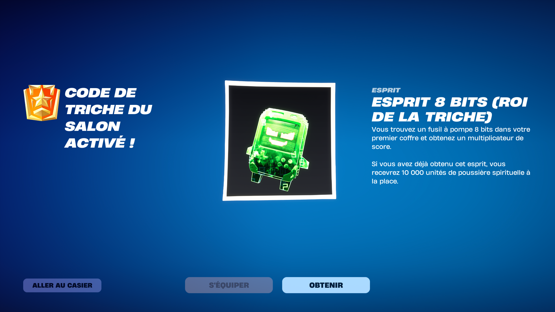 Esprit 8 bits — code 8BITBLAST