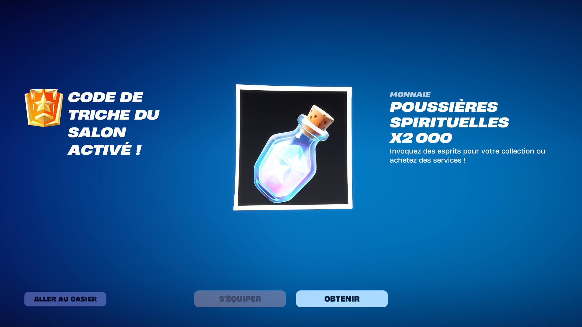 Poussières spirituelles x2 000 — code Perlimpinpin
