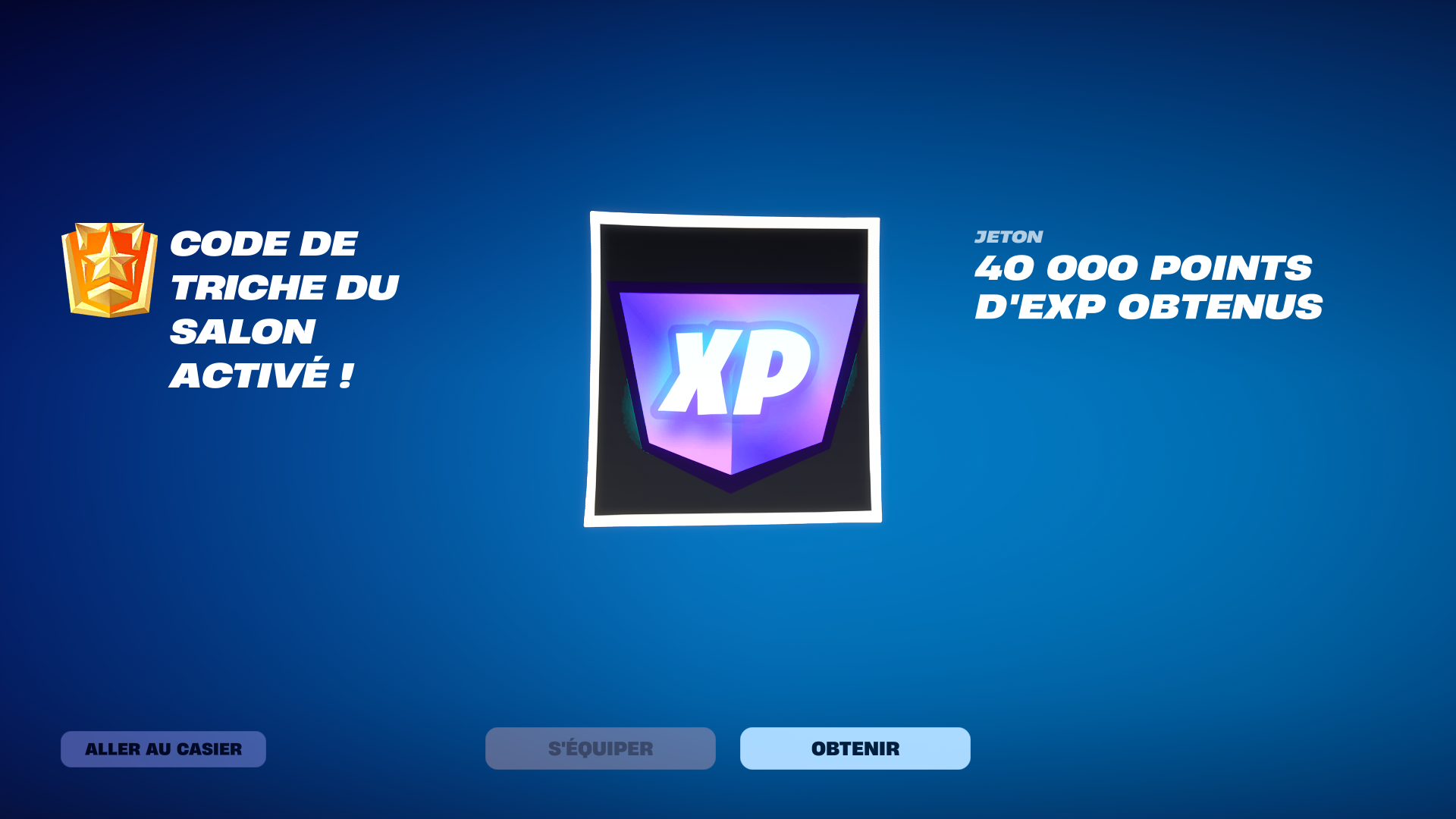 40 000 points d'EXP — code OverrideXP