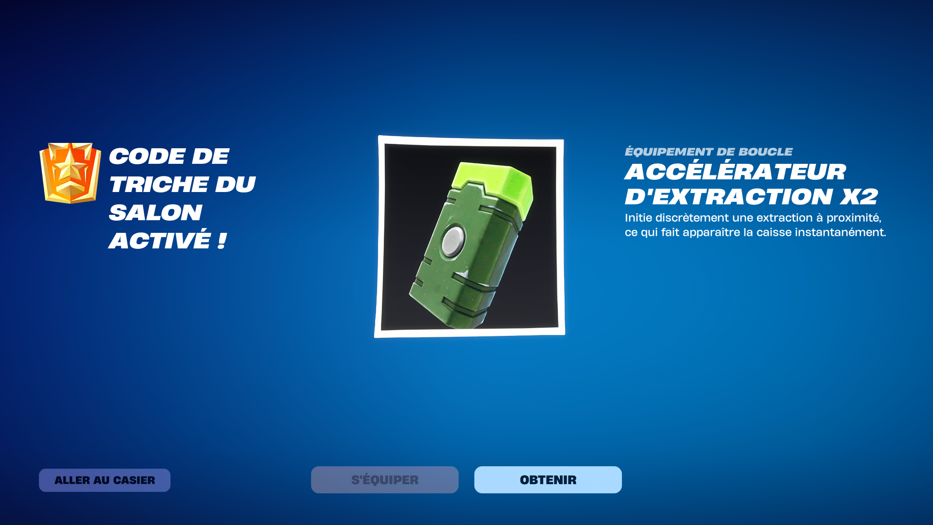 Accélérateur d'extraction x2 — code TAKEYOURHEART